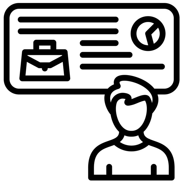 Ilustración del icono vectorial de formación empresarial del conjunto de iconos de formación empresarial