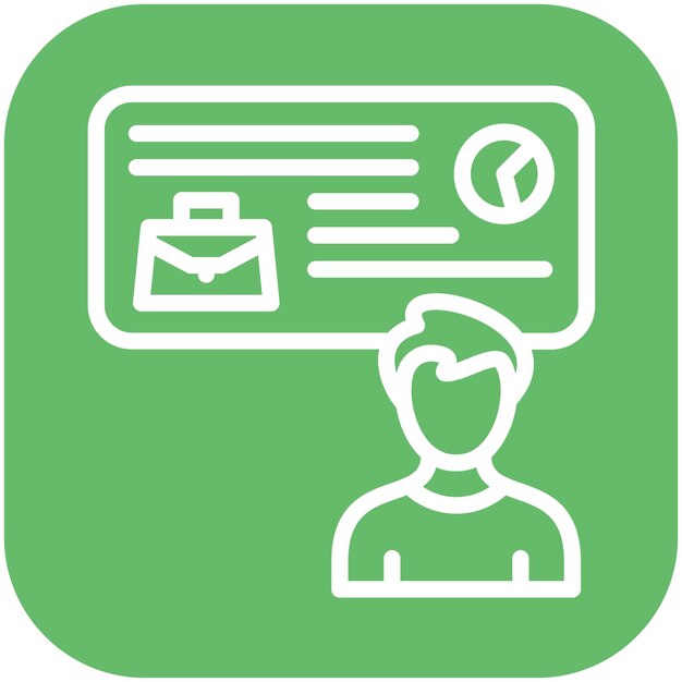 Ilustración del icono vectorial de formación empresarial del conjunto de iconos de formación empresarial
