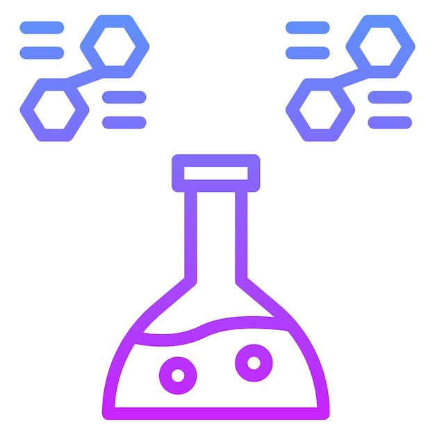 Ilustración del icono vectorial de la fórmula del conjunto de iconos de Investigación y Ciencia