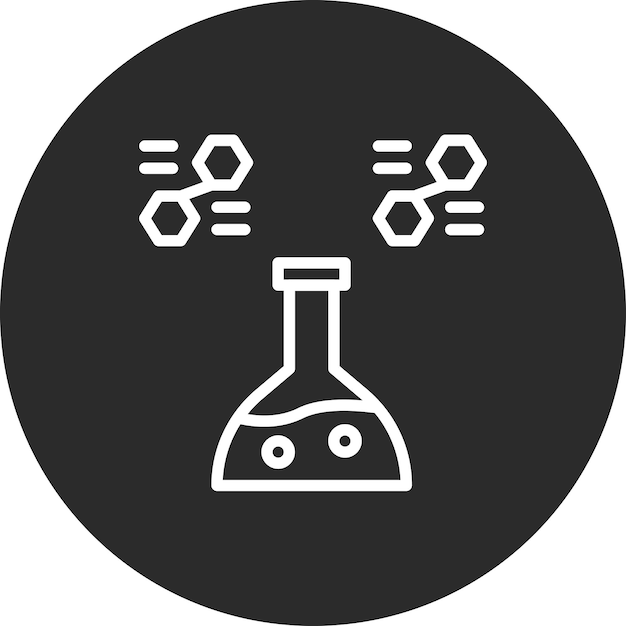 Ilustración del icono vectorial de la fórmula del conjunto de iconos de Investigación y Ciencia