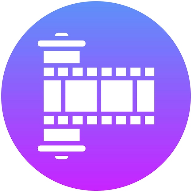 Ilustración del icono vectorial de fotografía de cine del conjunto de iconos de cine