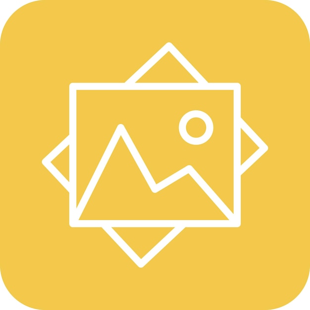 Ilustración de icono vectorial de fotos del conjunto de iconos del Año Nuevo