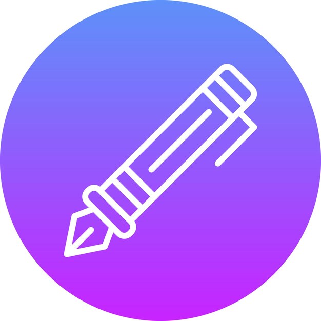 Ilustración del icono vectorial de Fountain Pen del conjunto de iconos de la biblioteca