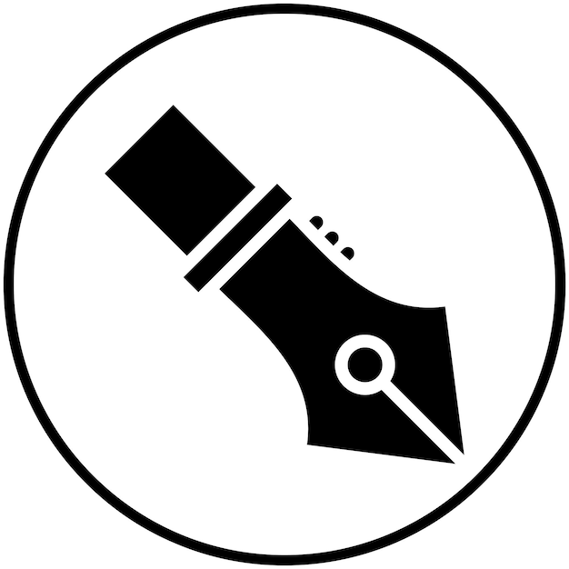 Ilustración del icono vectorial de Fountain Pen del conjunto de iconos de herramientas