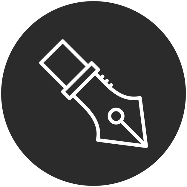 Ilustración del icono vectorial de Fountain Pen del conjunto de iconos de herramientas