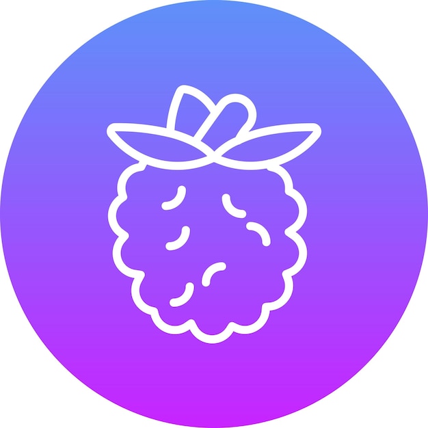 Ilustración del icono vectorial de frambuesa del conjunto de iconos de frutas y verduras