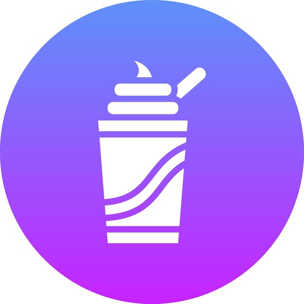 Ilustración del icono vectorial de Frappuccino del conjunto de iconos de Coffee Shop