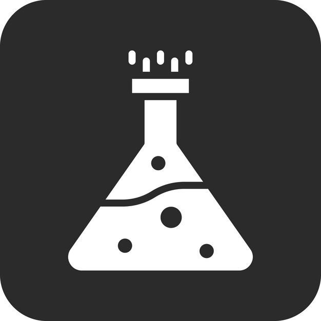 Ilustración del icono vectorial del frasco del conjunto de iconos de Investigación y Ciencia