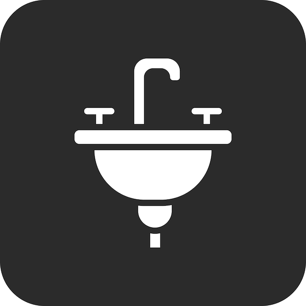 Ilustración del icono vectorial del fregadero del conjunto de iconos de cuidado dental
