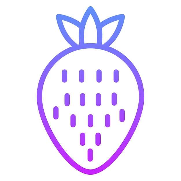 Ilustración del icono vectorial de fresa del conjunto de iconos de verano