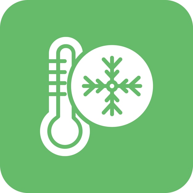 Ilustración de icono vectorial frío del conjunto de iconos de invierno