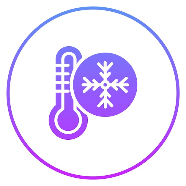 Vector ilustración de icono vectorial frío del conjunto de iconos de invierno