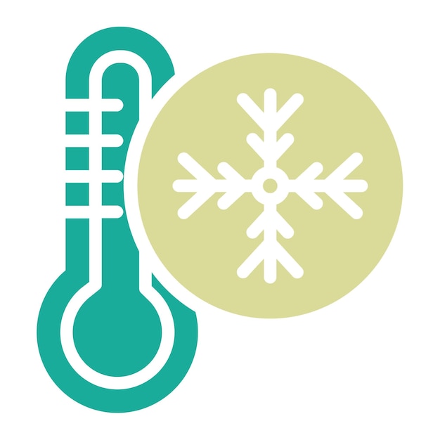 Ilustración de icono vectorial frío del conjunto de iconos de invierno