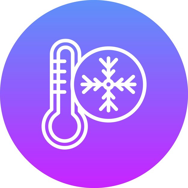 Ilustración de icono vectorial frío del conjunto de iconos de invierno
