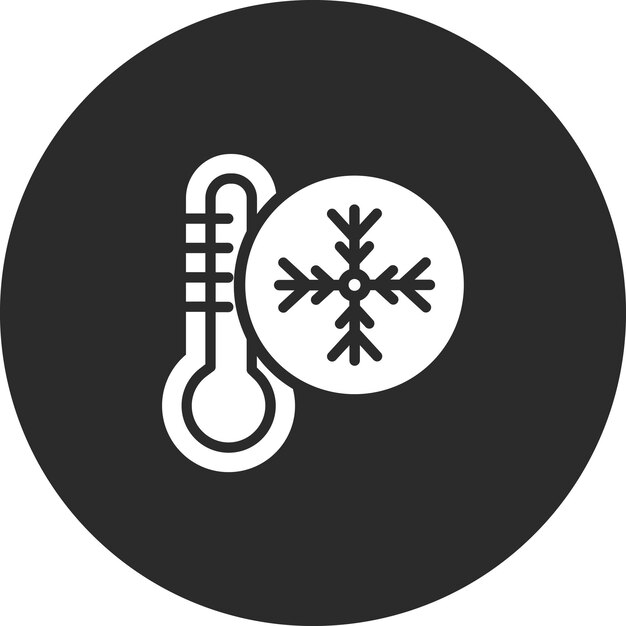Ilustración de icono vectorial frío del conjunto de iconos de invierno
