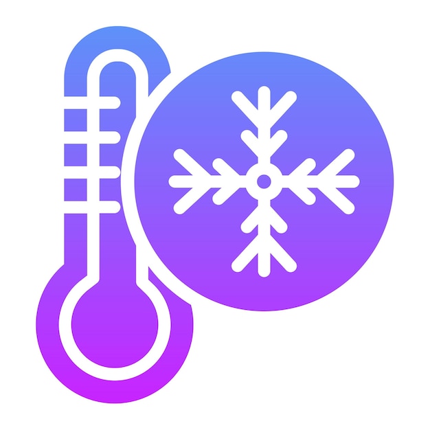 Ilustración de icono vectorial frío del conjunto de iconos de invierno