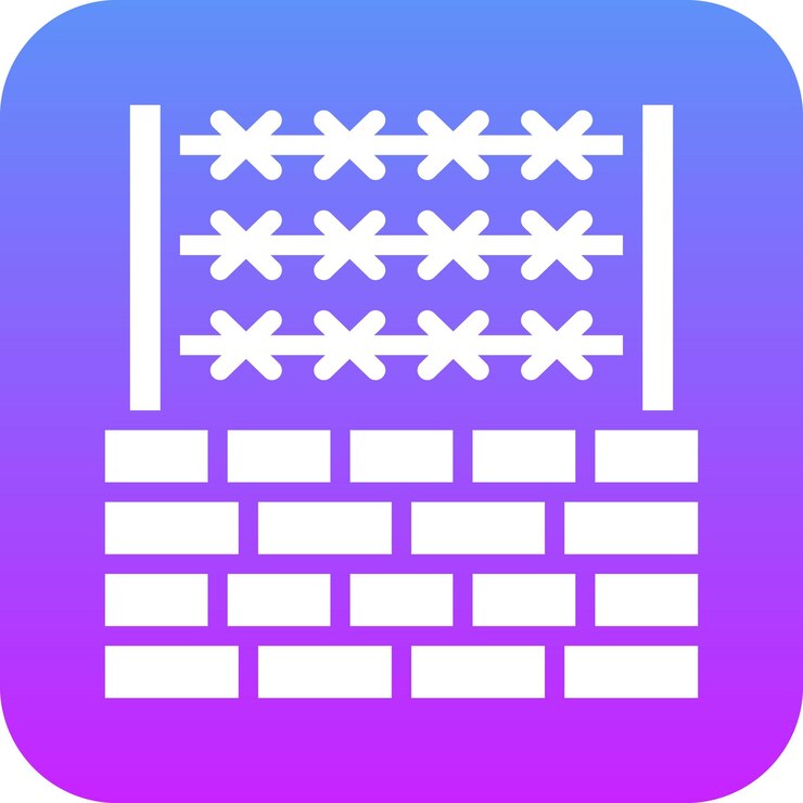 Vector ilustración del icono vectorial de la frontera del conjunto de iconos de inmigración