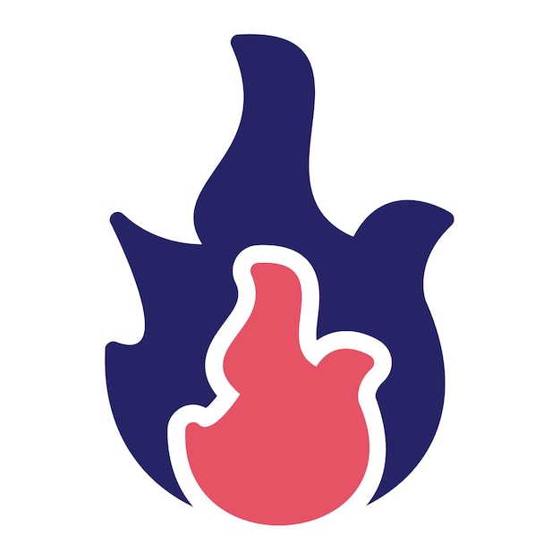 Ilustración del icono vectorial de fuego del conjunto de iconos de desastres naturales