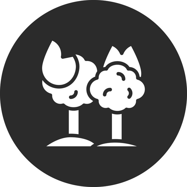 Ilustración del icono vectorial de fuego silvestre del conjunto de iconos de bomberos