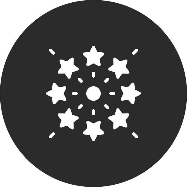 Ilustración de icono vectorial de fuegos artificiales del conjunto de iconos del Año Nuevo