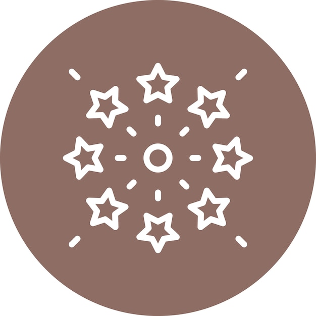 Ilustración de icono vectorial de fuegos artificiales del conjunto de iconos del Año Nuevo