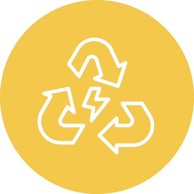 Ilustración del icono vectorial de fuentes de energía del conjunto de iconos de energía renovable