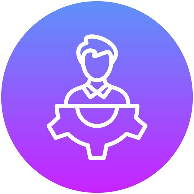Ilustración del icono vectorial de la fuerza de trabajo del iconset de Gig Economy