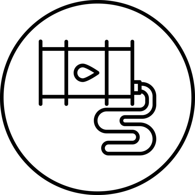 Ilustración del icono vectorial de fuga de barriles del conjunto de iconos de la industria de la gasolina