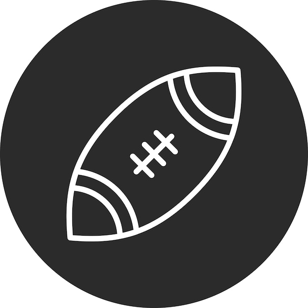 Ilustración de icono vectorial de fútbol americano del conjunto de iconos deportivos