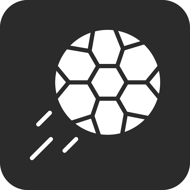 Ilustración del icono vectorial de fútbol del conjunto de iconos deportivos