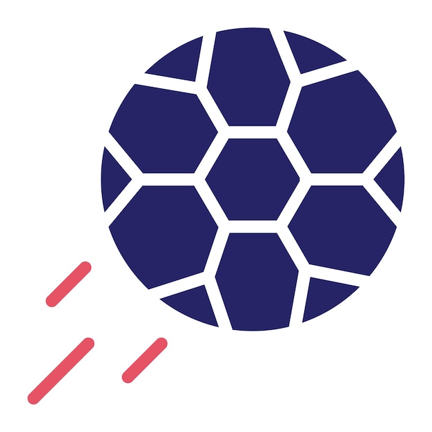 Ilustración del icono vectorial de fútbol del conjunto de iconos deportivos