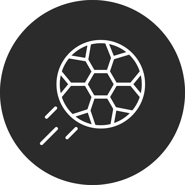 Ilustración del icono vectorial de fútbol del conjunto de iconos deportivos