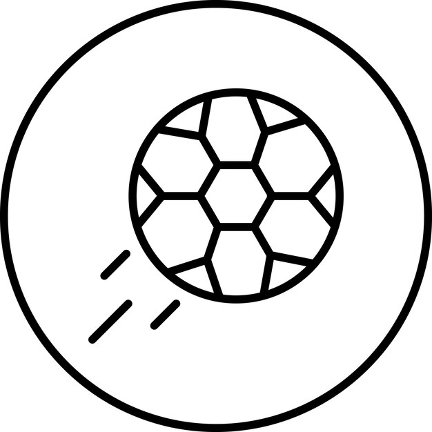 Ilustración del icono vectorial de fútbol del conjunto de iconos deportivos