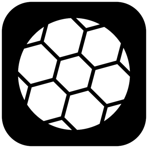 Ilustración del icono vectorial de fútbol del conjunto de iconos de Outdoor Fun