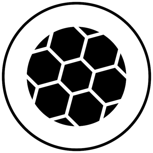 Ilustración del icono vectorial de fútbol del conjunto de iconos de Outdoor Fun