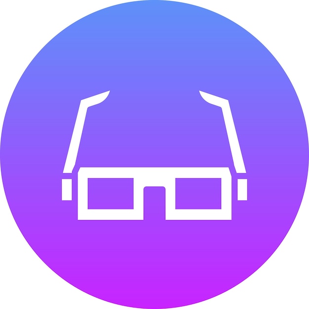 Ilustración del icono vectorial de gafas 3D del conjunto de iconos de cine