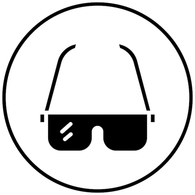 Ilustración del icono vectorial de las gafas de científico del conjunto de iconos de Investigación y Ciencia
