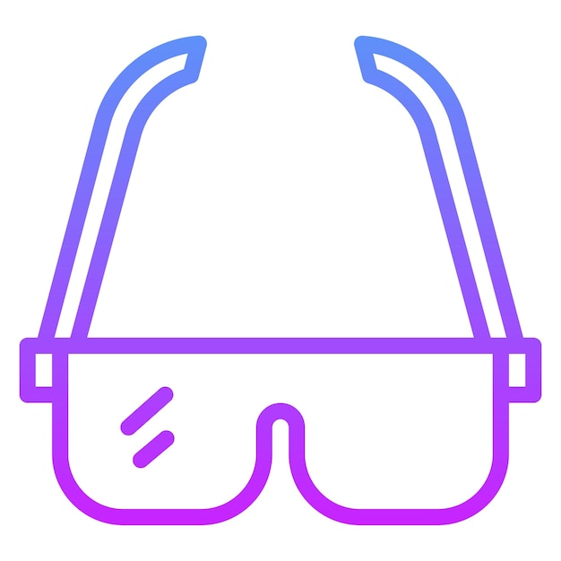 Ilustración del icono vectorial de las gafas de científico del conjunto de iconos de Investigación y Ciencia