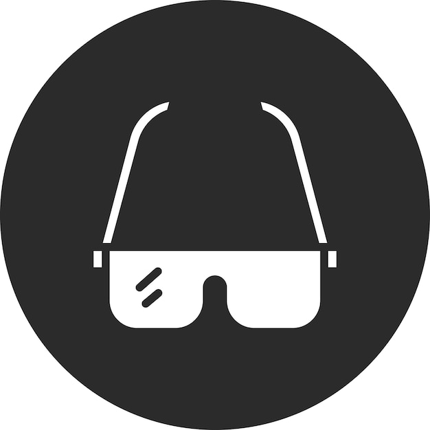 Ilustración del icono vectorial de las gafas de científico del conjunto de iconos de Investigación y Ciencia