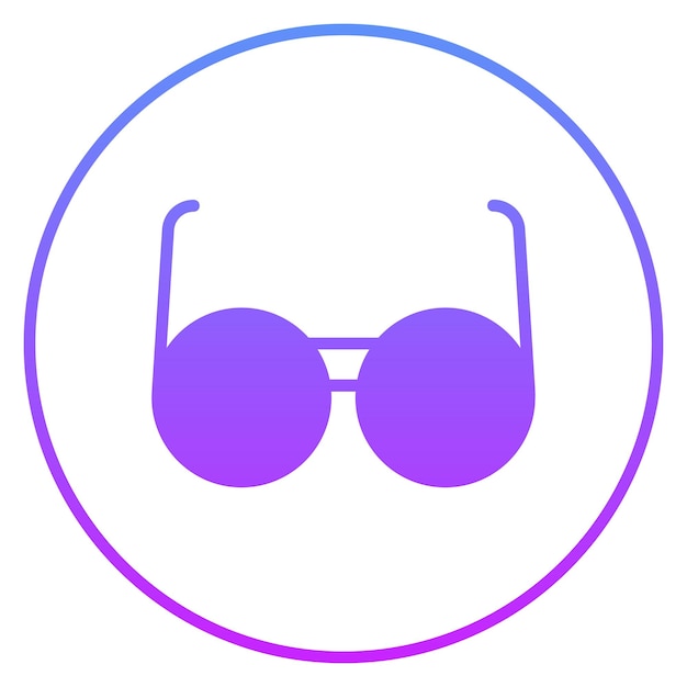 Ilustración del icono vectorial de gafas del conjunto de iconos de inicio de negocio