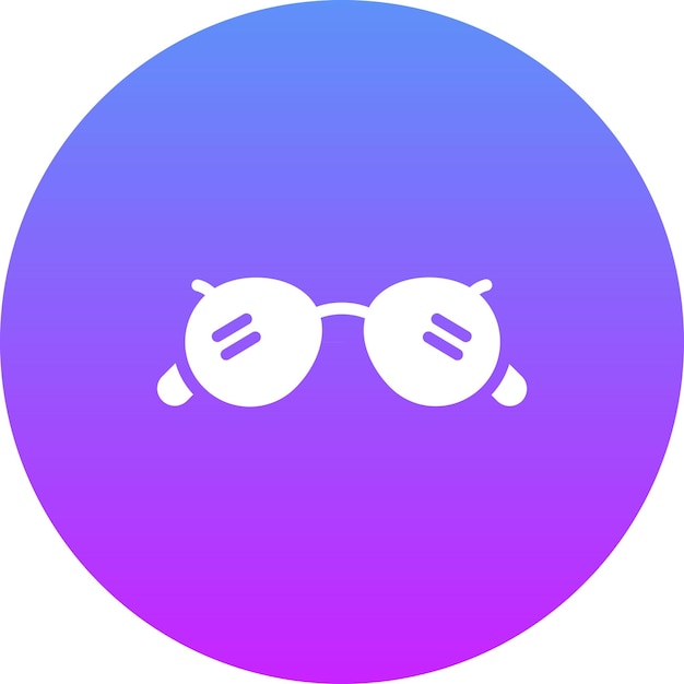 Ilustración del icono vectorial de gafas del conjunto de iconos de ropa