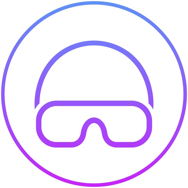 Ilustración del icono vectorial de las gafas de natación del conjunto de iconos del spa