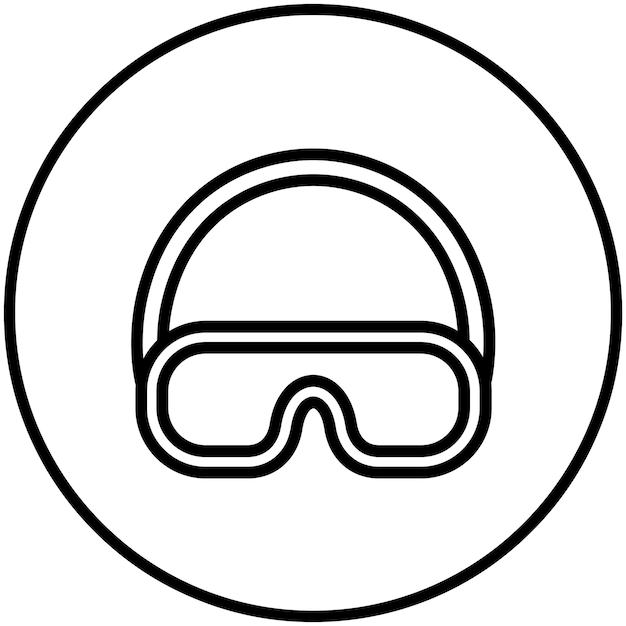 Ilustración del icono vectorial de las gafas de natación del conjunto de iconos del spa
