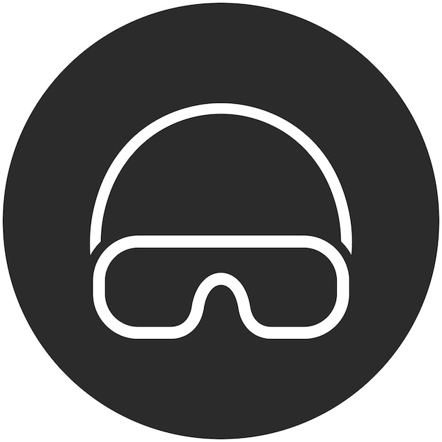 Ilustración del icono vectorial de las gafas de natación del conjunto de iconos del spa