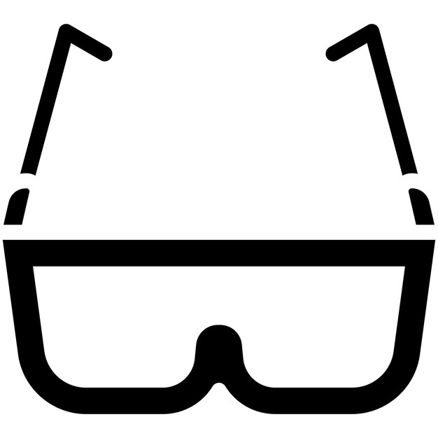 Ilustración del icono vectorial de gafas de seguridad del conjunto de iconos de mejoras para el hogar