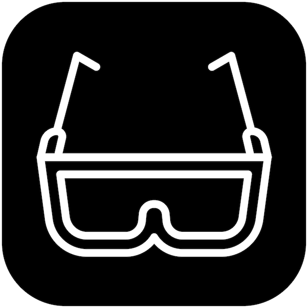 Ilustración del icono vectorial de gafas de seguridad del conjunto de iconos de mejoras para el hogar