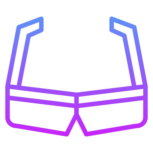 Ilustración del icono vectorial de gafas de sol del conjunto de iconos de moda