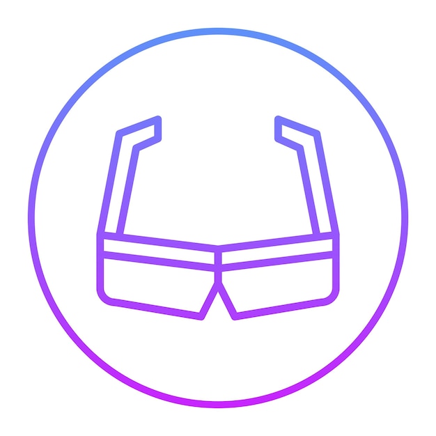 Ilustración del icono vectorial de gafas de sol del conjunto de iconos de moda