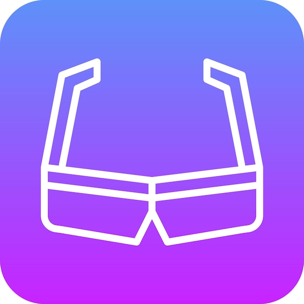 Ilustración del icono vectorial de gafas de sol del conjunto de iconos de moda