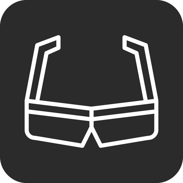 Ilustración del icono vectorial de gafas de sol del conjunto de iconos de moda